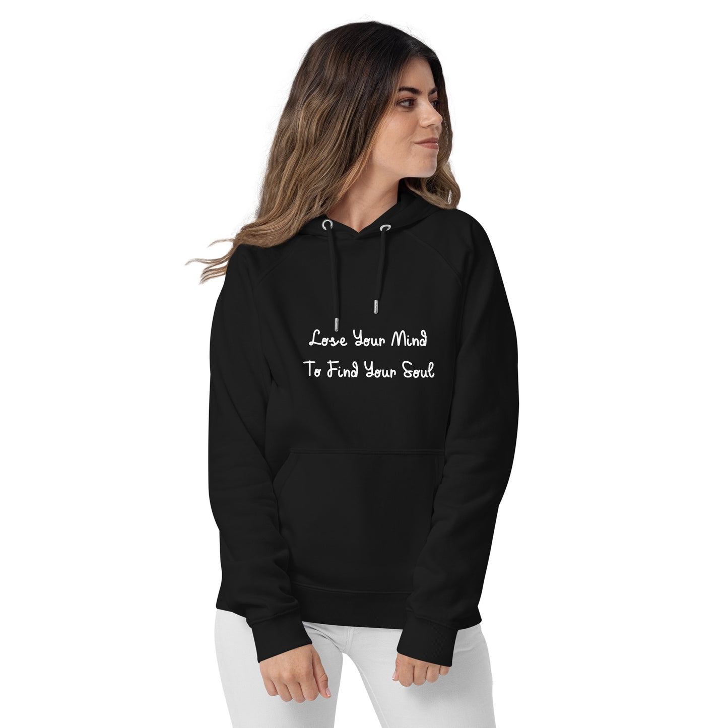 Unisex Quote eco raglan hoodie