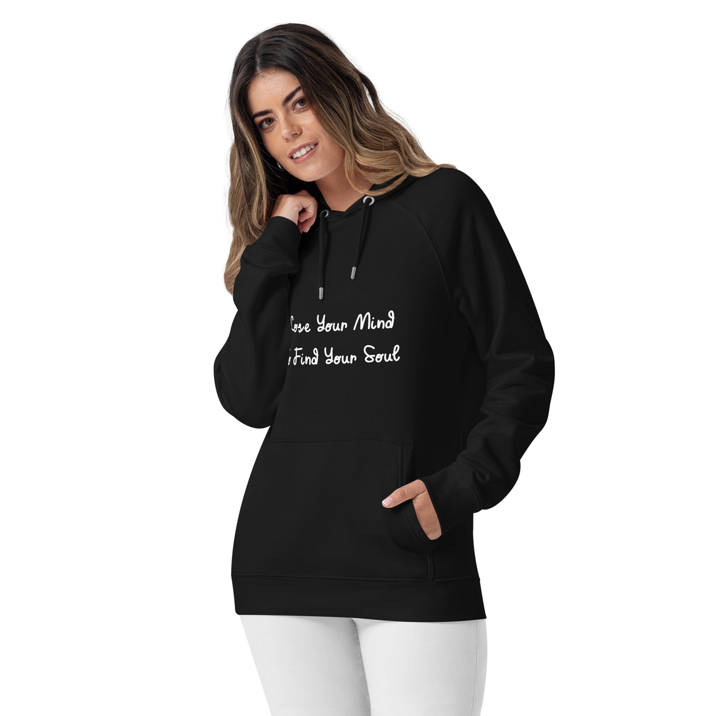 Unisex Quote eco raglan hoodie