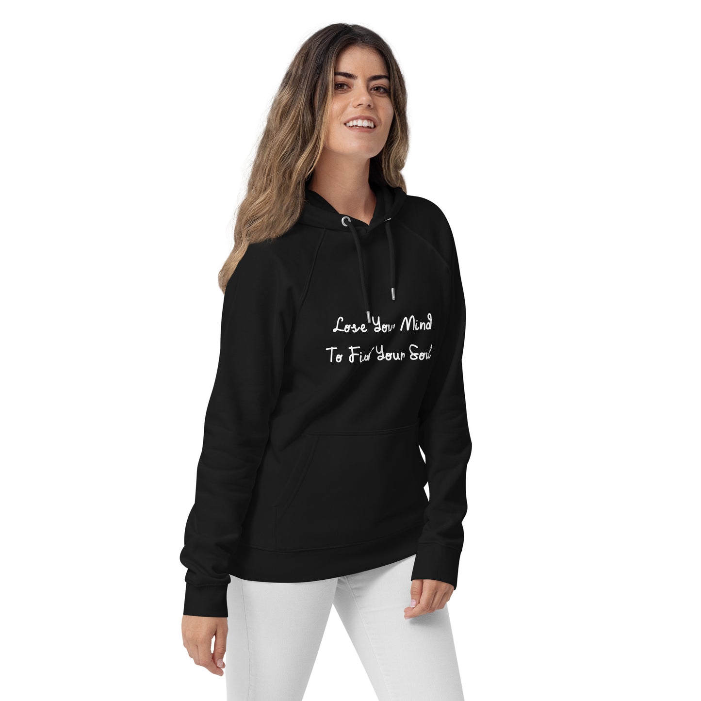 Unisex Quote eco raglan hoodie