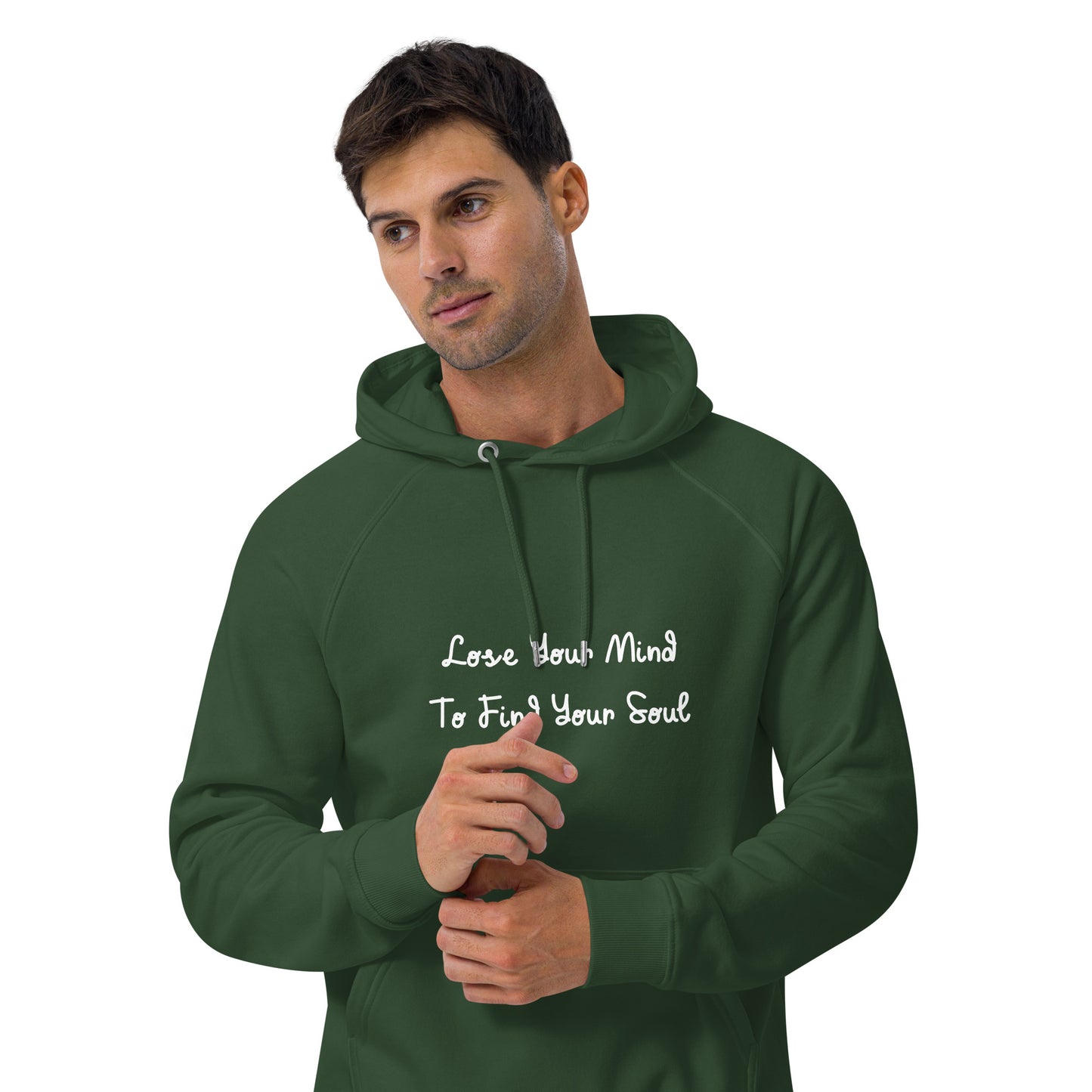 Unisex Quote eco raglan hoodie