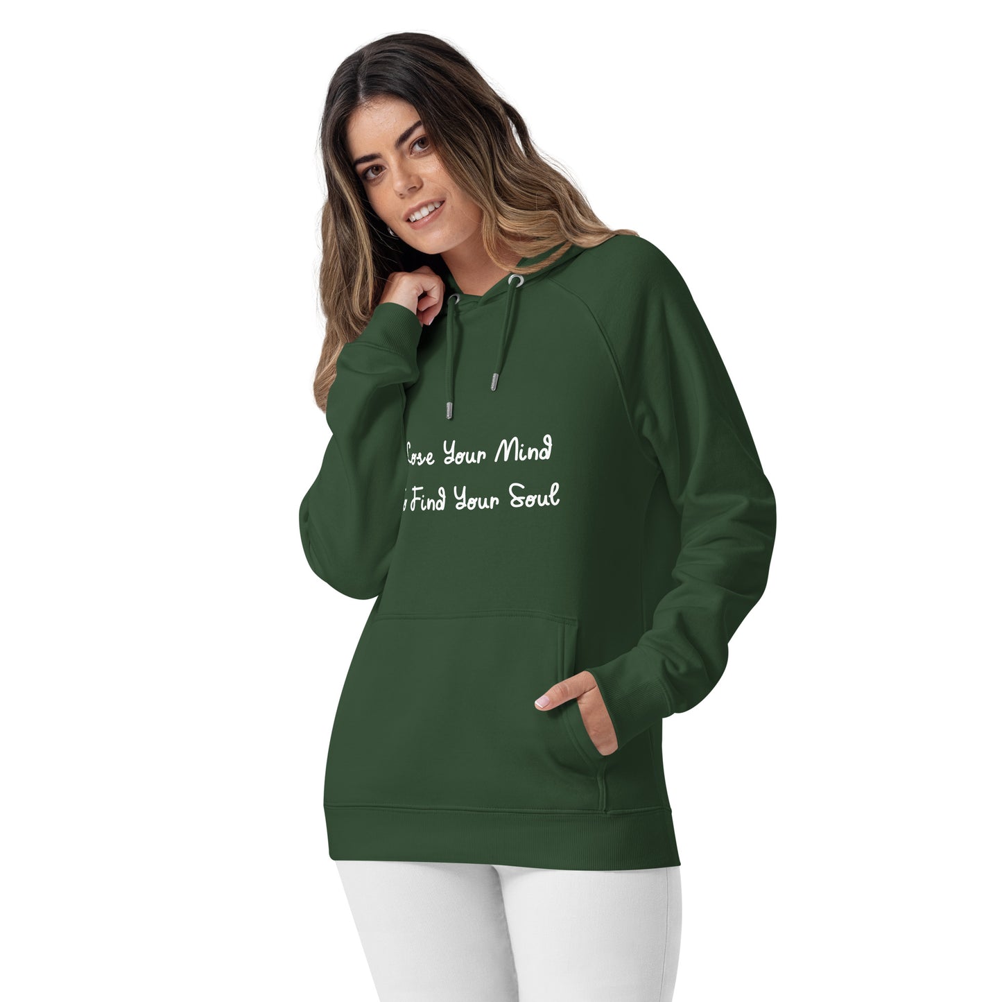 Unisex Quote eco raglan hoodie