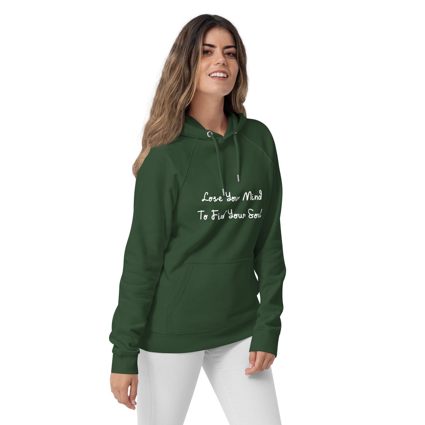 Unisex Quote eco raglan hoodie